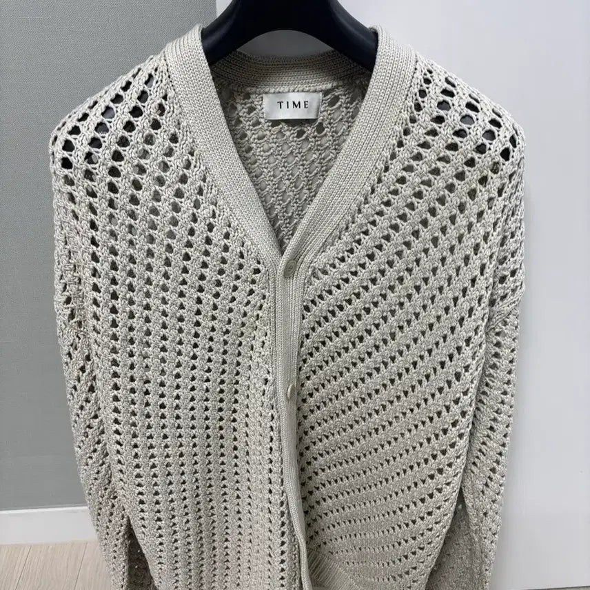 [BUNJANG] Time Homme Crochet Knit Cardigan / 타임옴므 크로셰 가디건