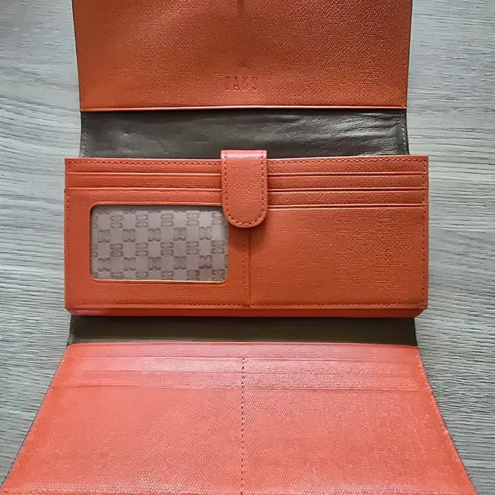 [BUNJANG] Daks Studded Long Wallet / 닥스 오렌지색 스터드 장지갑