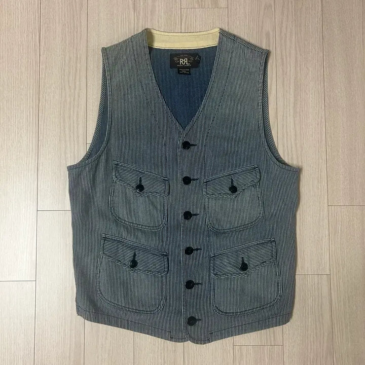 [BUNJANG] RRL Hickory Stripe Vest / 더블알엘 RRL 히꼬리 스트라이프 베스트 XS사이즈