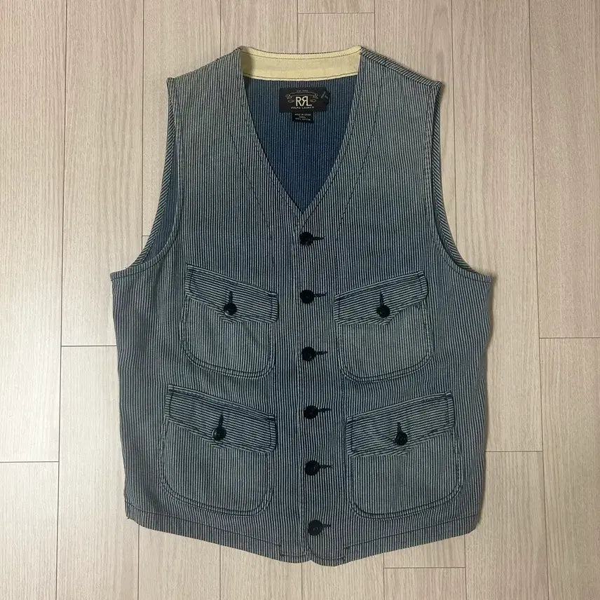 [BUNJANG] RRL Hickory Stripe Vest XS / 더블알엘 RRL  스트라이프 베스트 XS