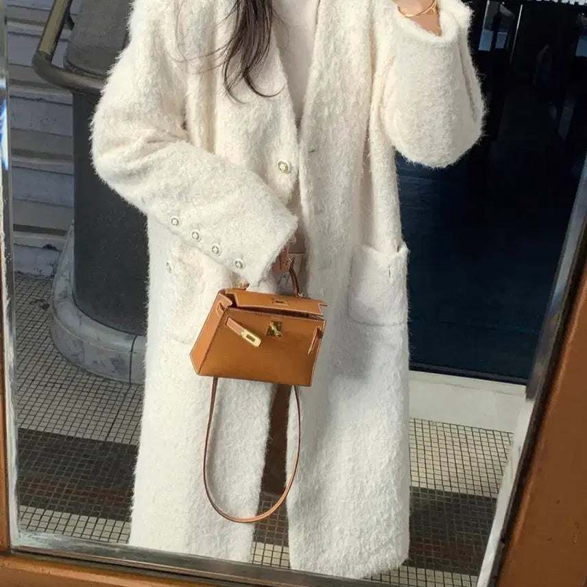 [BUNJANG] IVE Rei Boucle Long Coat / 바이씨니 제작 부클리롱코트 아이