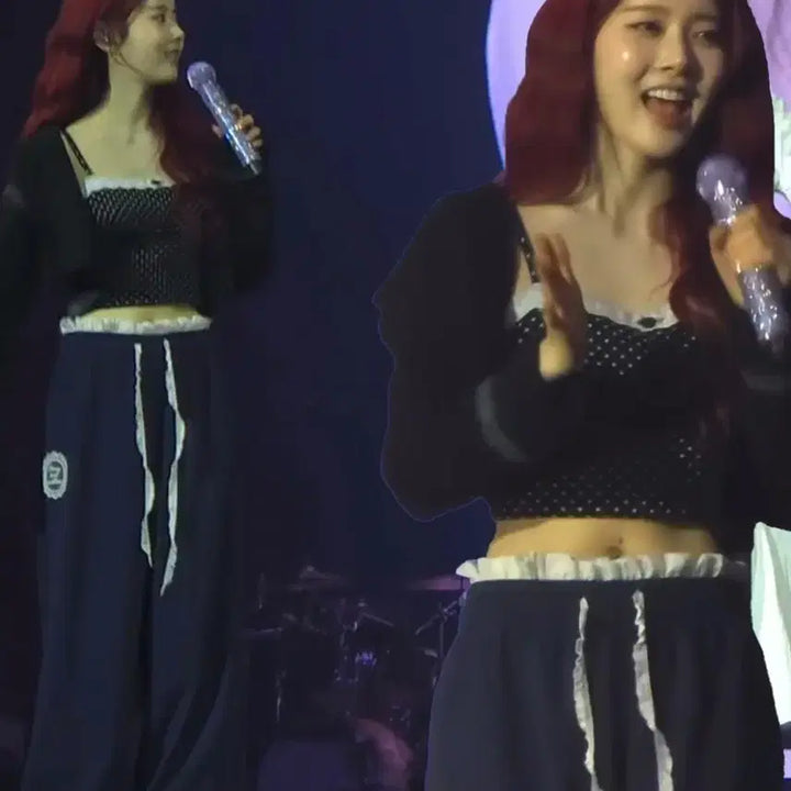 [BUNJANG] Jenioverwillow Frill Needle Pants - Navy - Stacy Sieun Worn / 스테이시 시은 착용) 제니오버윌로우 Frill Needle Pants