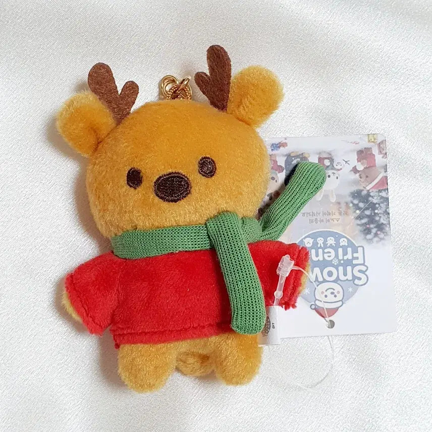 [BUNJANG] Snow Friends Rudolph Doll Keyring / 스노우프렌즈 루돌프 인형 키링 새상품