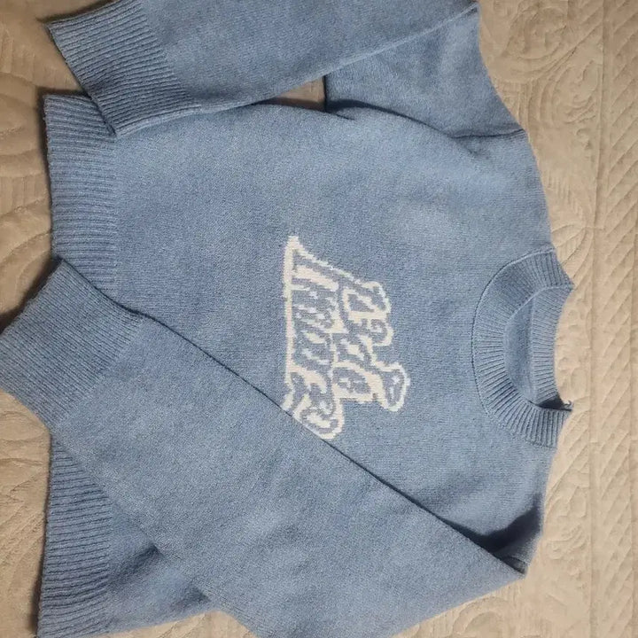 [BUNJANG] Knit Sweater Set (White/Ivory/Blue) / 니트 스웨터 3종 세트 (화이트/아이보리/블루)