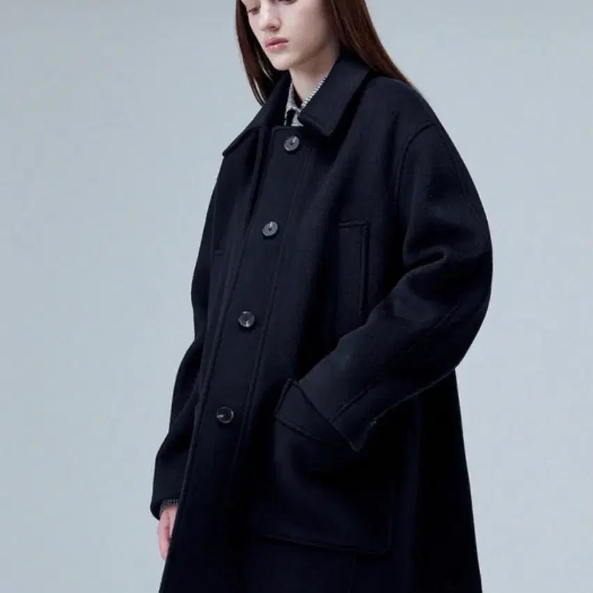 [BUNJANG] Marope Wool Half Coat Navy / 마롭 울 하프코트 네이비 새상품 (348000원)