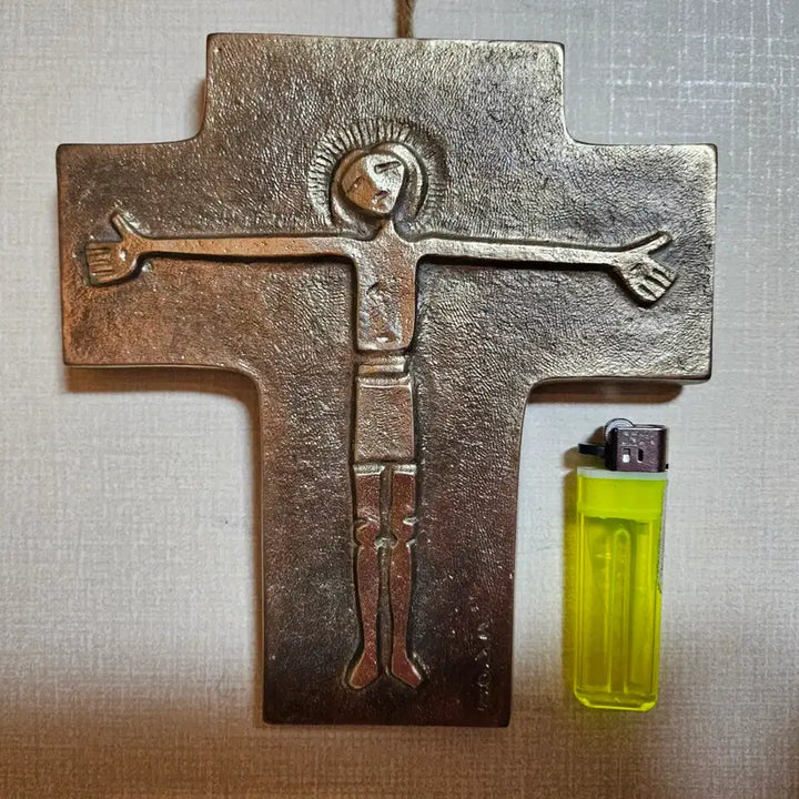 [BUNJANG] Choi Jong Tae Bronze Crucifix Wall Hanging / 최종태 작 벽걸이 십자가 crucifix 청동 Bronze.