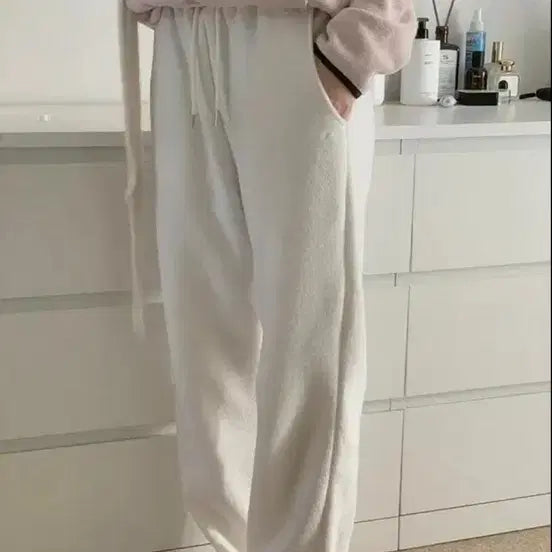 [BUNJANG] Muret Snow Terry Fleece Pants Ivory / (1회 착용) Muret 뮤렛 스노우 테리 플리스 팬츠 아이보리 /