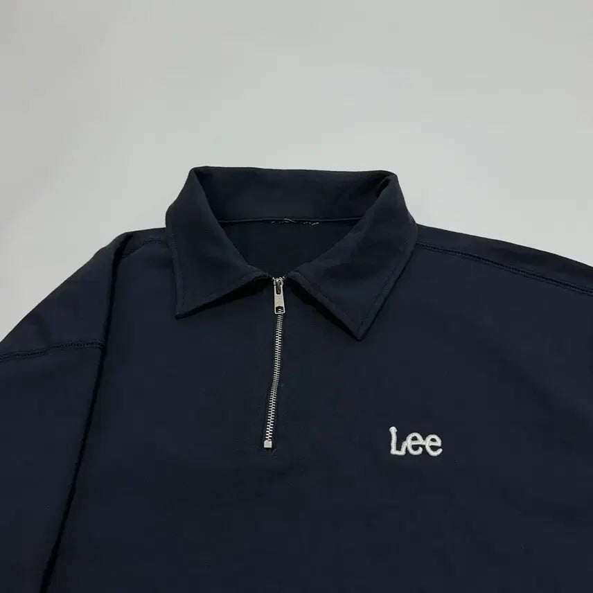 [SOLD OUT] Lee 리 반집업 반팔 카라티 피케셔츠 네이비