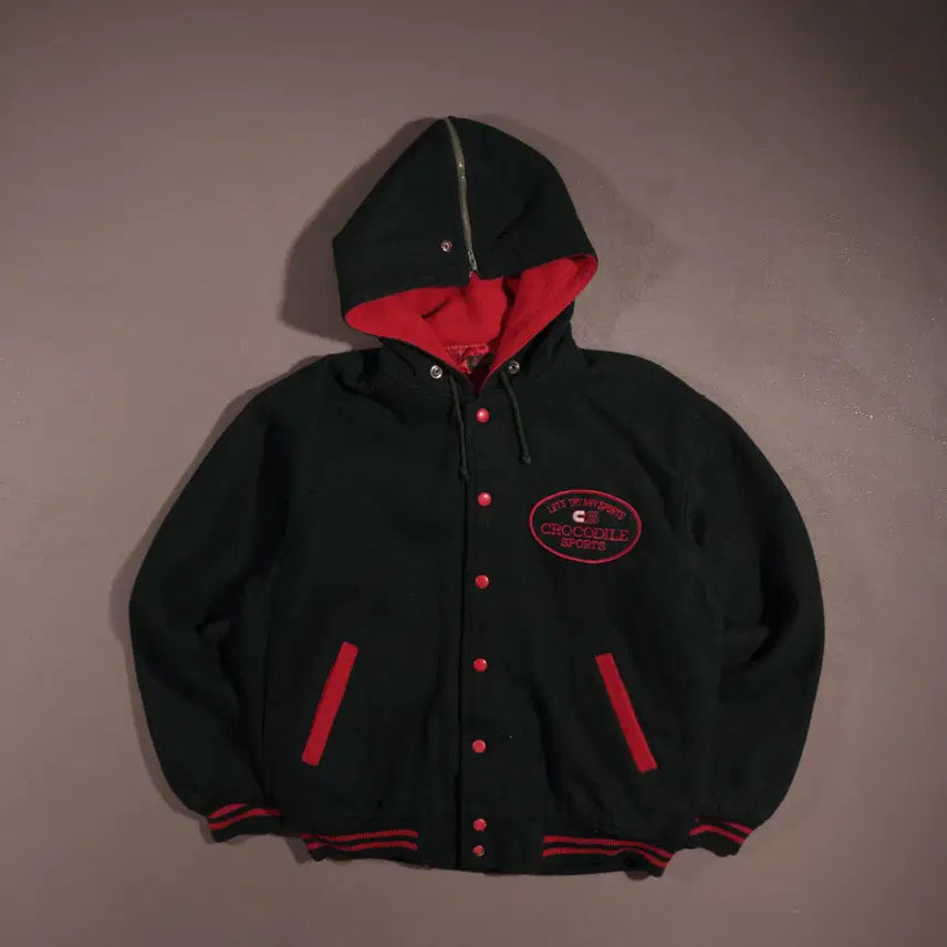 [BUNJANG] Crocodile SPORT Wool Bomber Jacket / 90s Crocodile SPORT 울 봄버자켓 C25