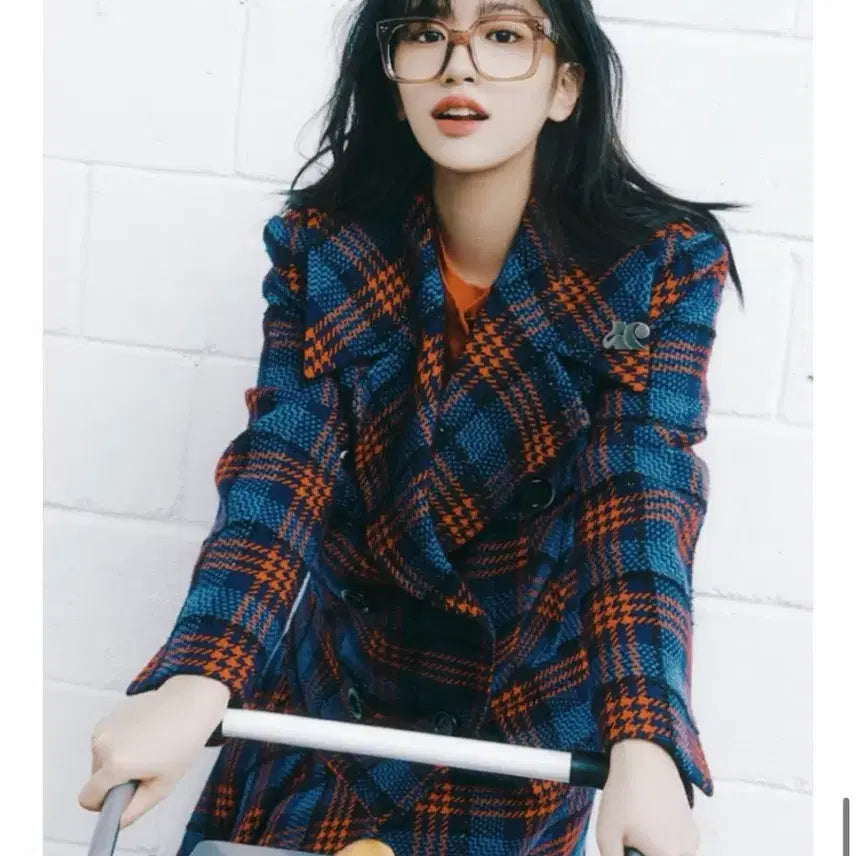 [BUNJANG] Lucky Chouette Check Coat 36 / 럭키슈에뜨 체크 코트 36