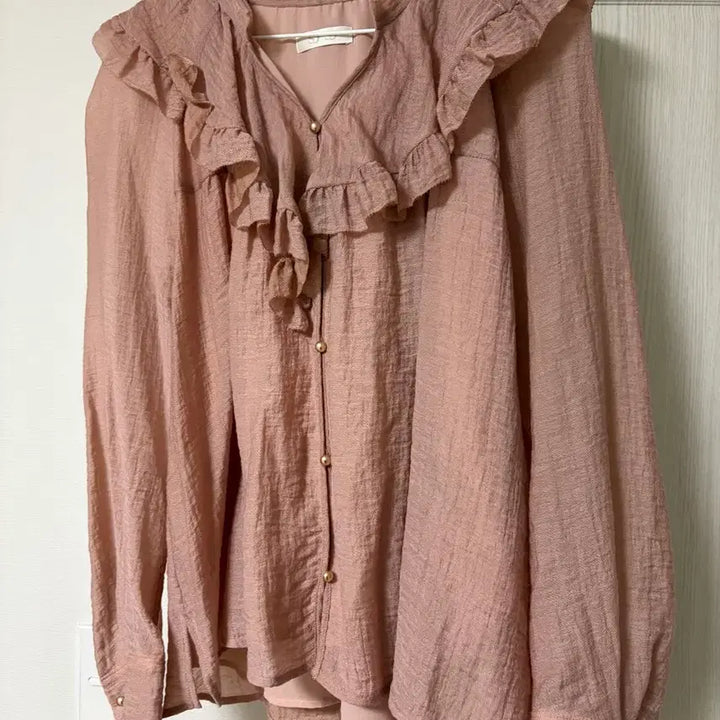 [BUNJANG] Sj Sj Rose Ruffle Collar Blouse / 한섬 SjSj 로즈 러플칼라 블라우스 82