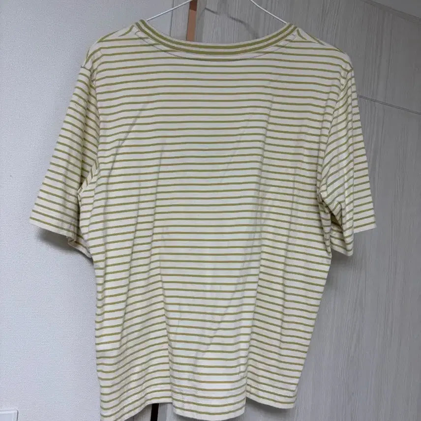 [BUNJANG] Sj Sj Embroidered Stripe T-shirt / 한섬 SjSj 자수 스트라이프 티셔츠 85 (free)