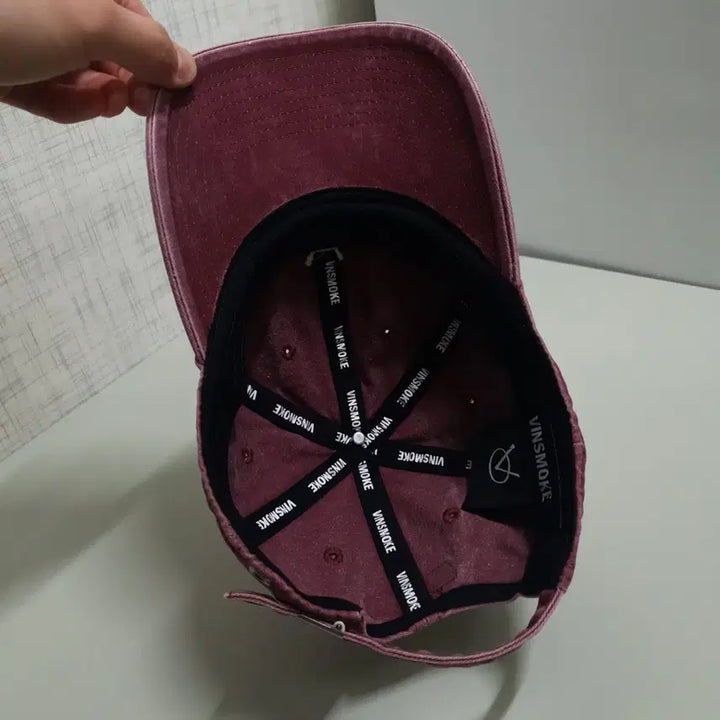 [SOLD OUT] 빈스모크 OV 워싱 볼캡 모자 버건디 희귀