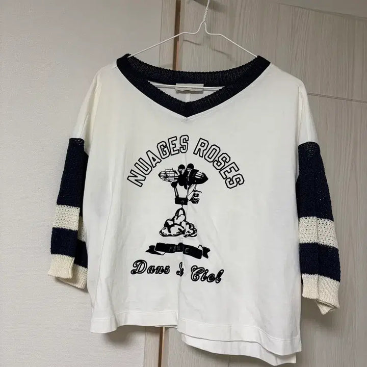 [BUNJANG] 82 Ozcel Lapia Sleeve Graphic T-shirt / 오즈세컨 라피아 슬리브 그래픽 티셔츠 82