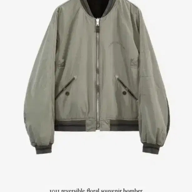 [BUNJANG] Polytelu Floral Souvenir Bomber Jacket - Sage Brown (First Edition) / [4] (초판) 폴리테루 플로럴 수베니어 봄버 세이지 브라운 초판