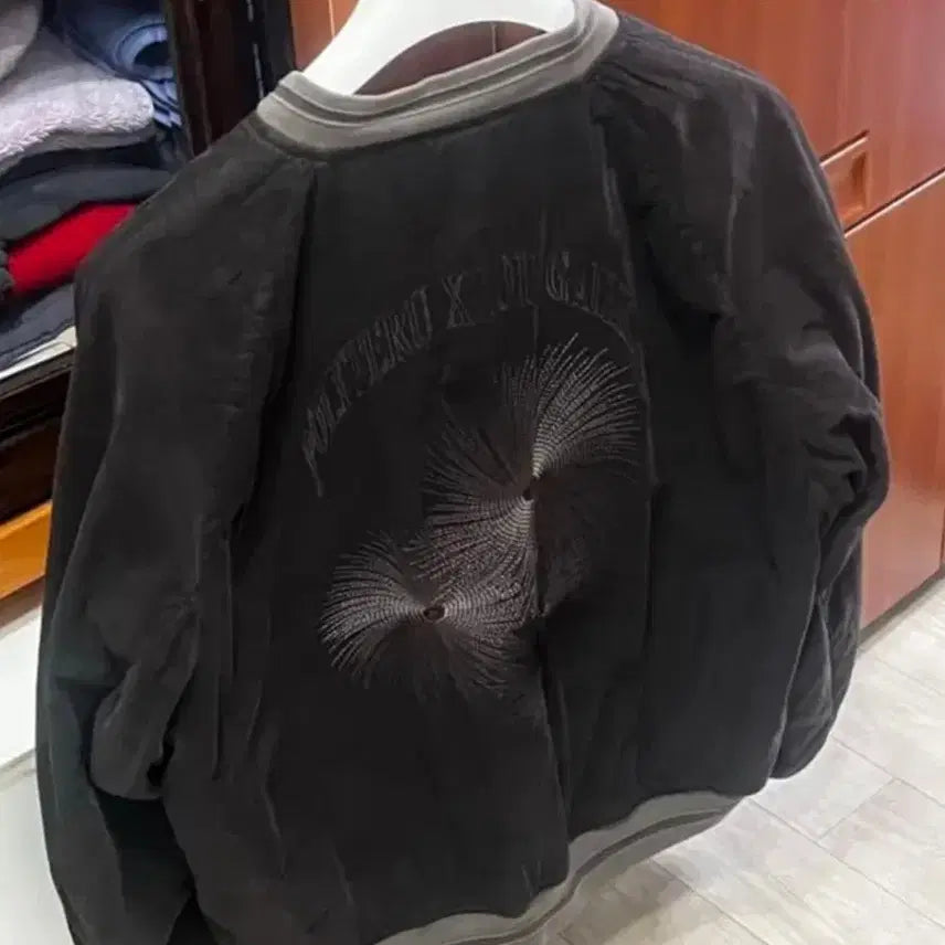 [BUNJANG] Polytelu Floral Souvenir Bomber Jacket - Sage Brown (First Edition) / [4] (초판) 폴리테루 플로럴 수베니어 봄버 세이지 브라운 초판