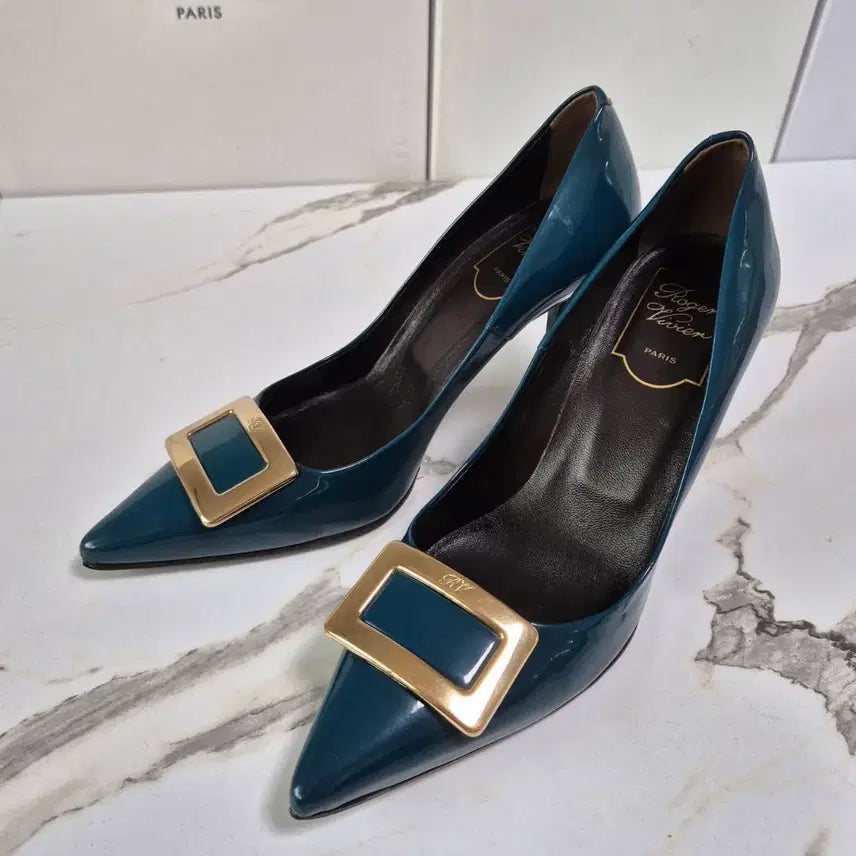[BUNJANG] Roger Vivier Blue Pumps / (정품) 로저비비에 블루컬러 펌프스 구두 힐 36.5