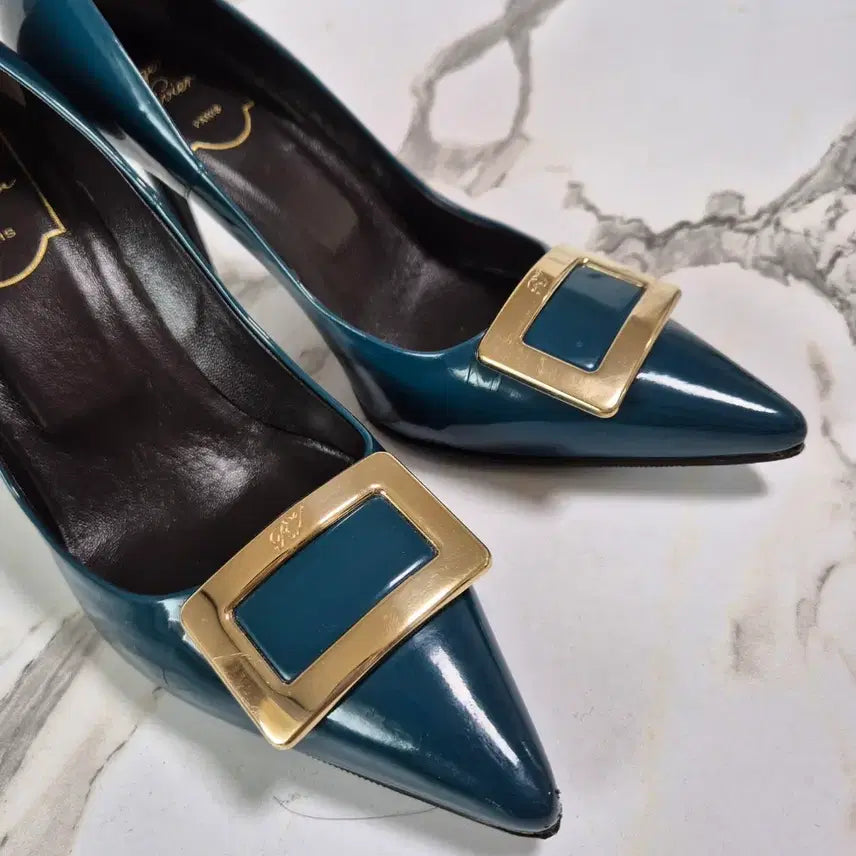 [BUNJANG] Roger Vivier Blue Pumps / (정품) 로저비비에 블루컬러 펌프스 구두 힐 36.5