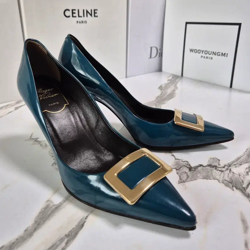 [BUNJANG] Roger Vivier Pumps Shoes 36.5 / (정품) 로저비비에 블루컬러 펌프스 구두 36.5