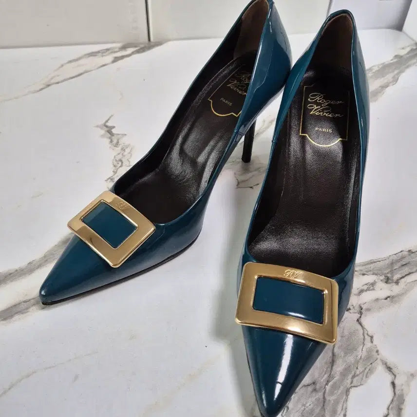 [BUNJANG] Roger Vivier Pumps Shoes 36.5 / (정품) 로저비비에 블루컬러 펌프스 구두 36.5