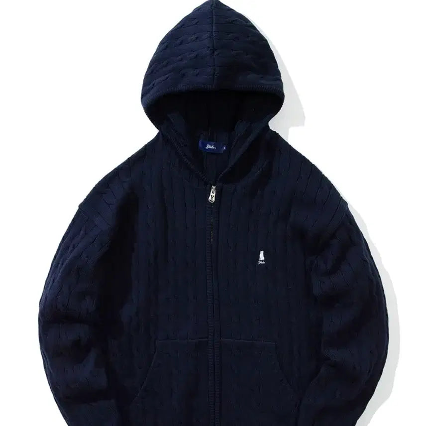 [BUNJANG] Yale Cable Knit Hoodie Zip-up / 예일 니트 후드집업 판매합니다!