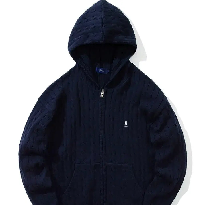 [BUNJANG] Yale Cable Knit Hoodie Zip-up / 예일 니트 후드집업 판매합니다!