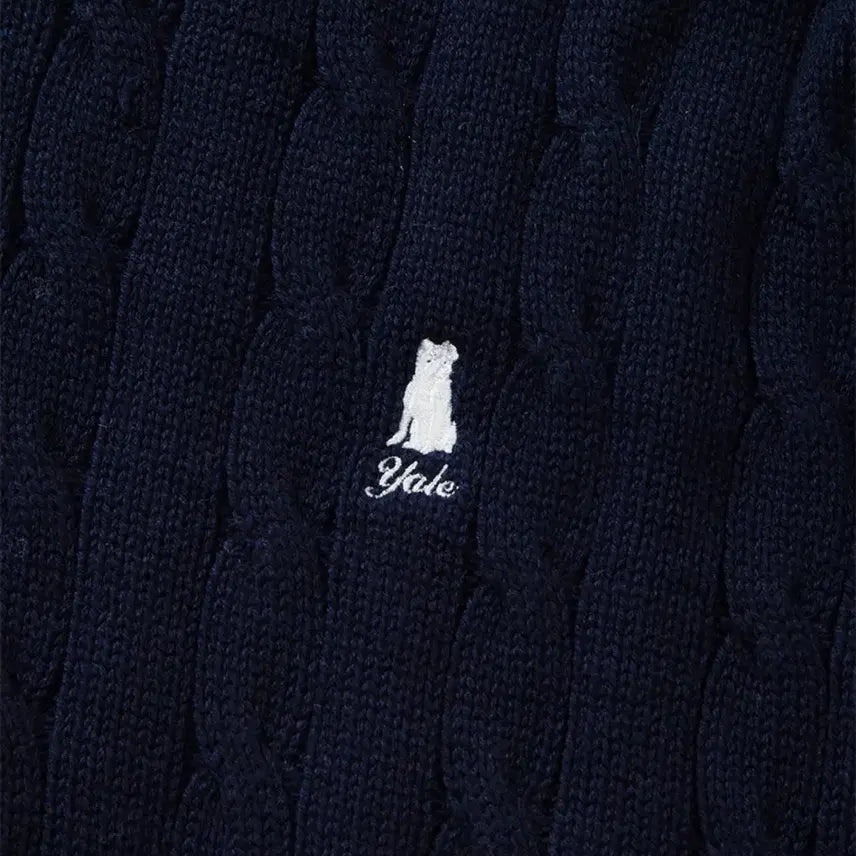 [BUNJANG] Yale Cable Knit Hoodie Zip-up / 예일 니트 후드집업 판매합니다!
