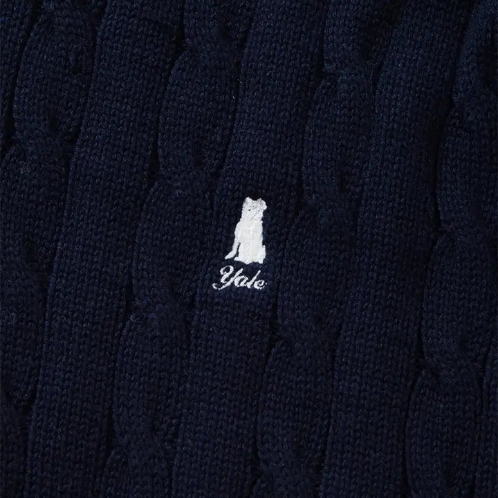 [BUNJANG] Yale Cable Knit Hoodie Zip-up / 예일 니트 후드집업 판매합니다!