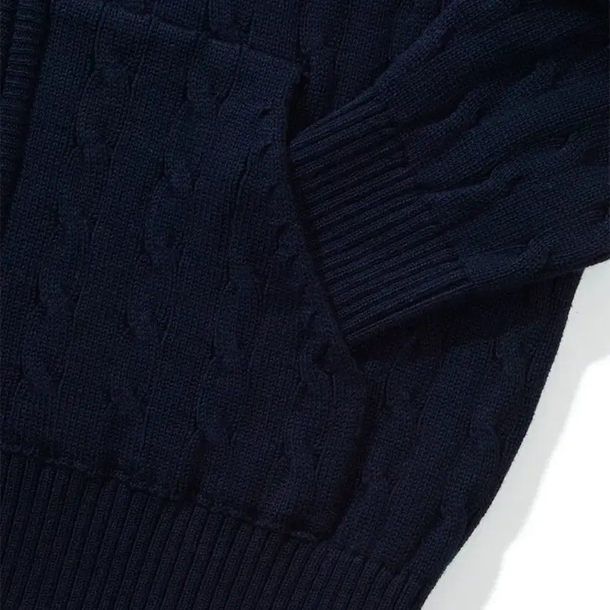 [BUNJANG] Yale Cable Knit Hoodie Zip-up / 예일 니트 후드집업 판매합니다!