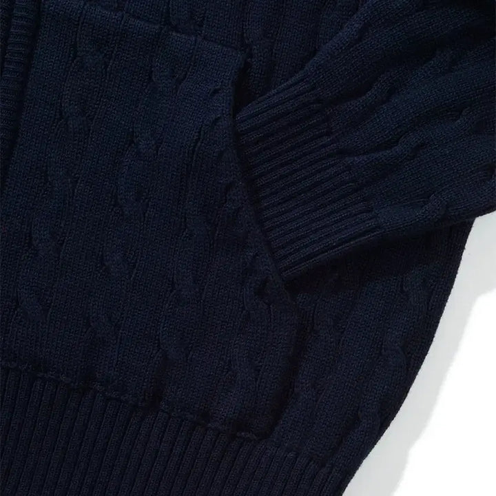 [BUNJANG] Yale Cable Knit Hoodie Zip-up / 예일 니트 후드집업 판매합니다!