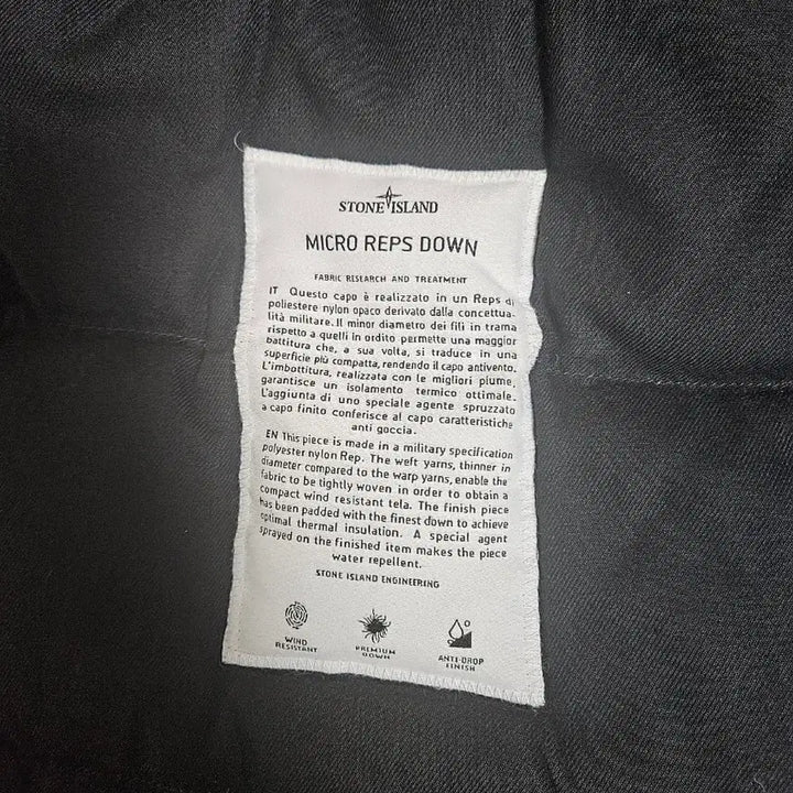 [BUNJANG] Stone Island Black Hooded Padded Coat / 스톤아일랜드 블랙 후드 패딩 코트