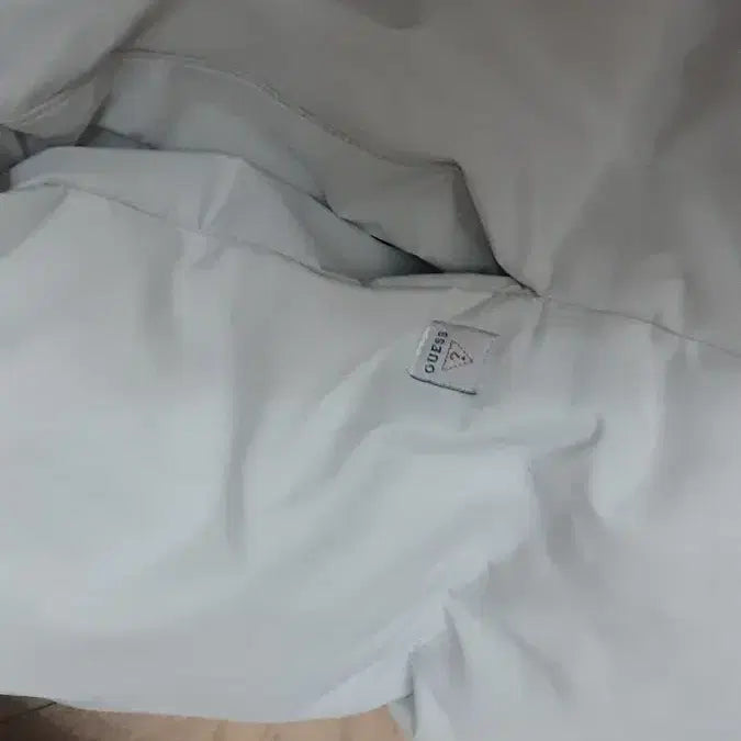 [BUNJANG] Guess White Long Padded Jacket / 게스 화이트 롱패딩