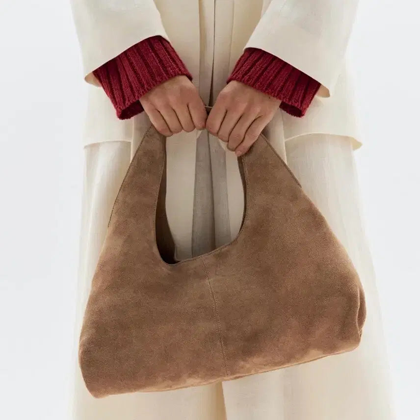 [BUNJANG] Massimo Dutti Suede Shoulder Bag / 마시모두띠 스웨이드 가방(샌드)