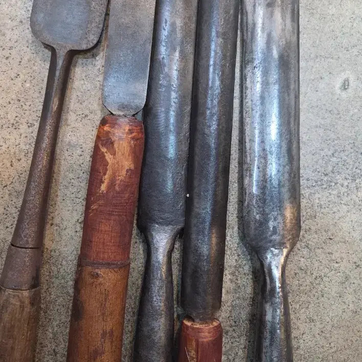 [BUNJANG] Vintage Professional Large Chisel Set / 땟물좋은 옛날 전문가용 대형 끌 5점