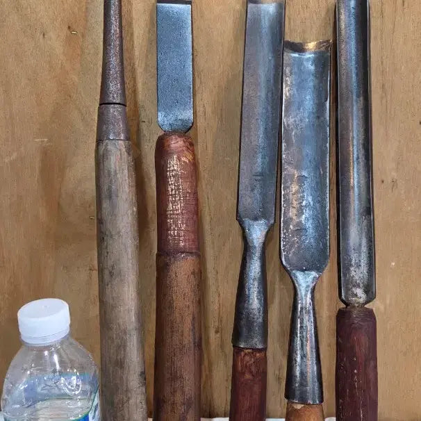 [BUNJANG] Vintage Professional Large Chisel Set / 땟물좋은 옛날 전문가용 대형 끌 5점