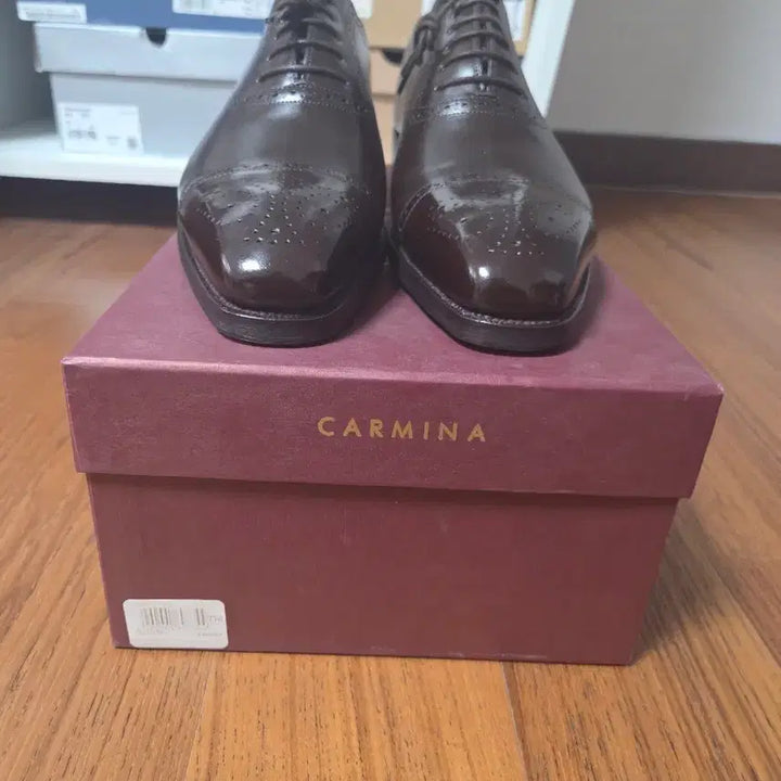 [BUNJANG] Carmina Brown Cap-Toe Oxfords / Carmina 브라운 캡토우 구두 [새상품]