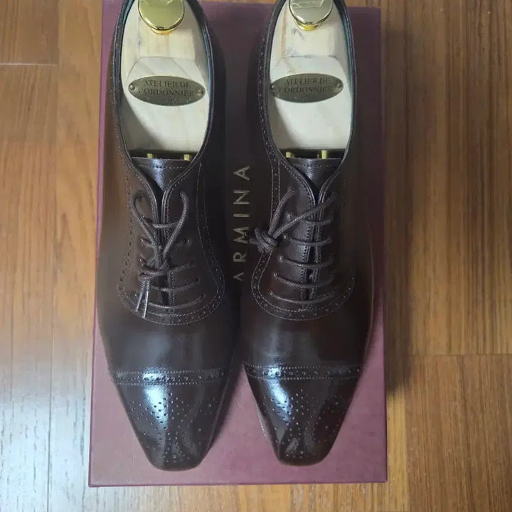 [BUNJANG] Carmina Brown Cap-Toe Oxfords / Carmina 브라운 캡토우 구두 [새상품]