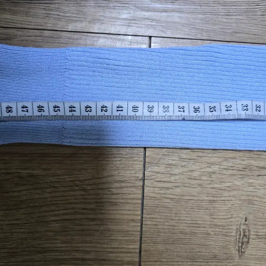 [BUNJANG] Sky Blue Ribbed Knit Cardigan / 은은한 스카이 블루 골지 니트 가디건