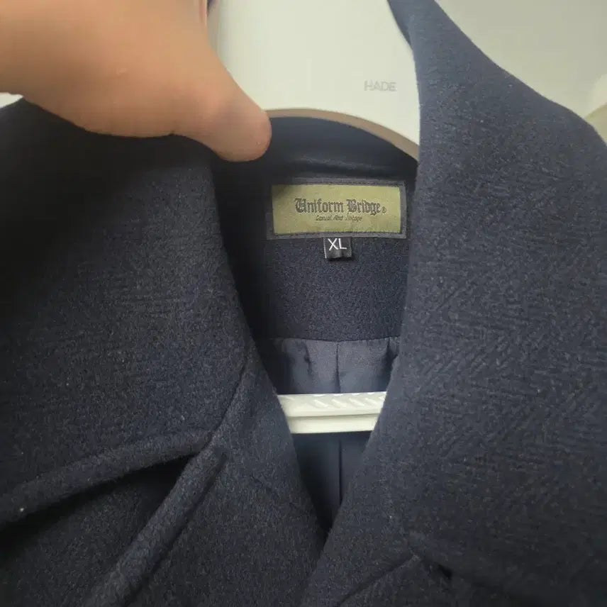 [BUNJANG] XL Uniform Bridge Navy Wool Pea Coat / XL 유니폼브릿지 네이비 울 피코트