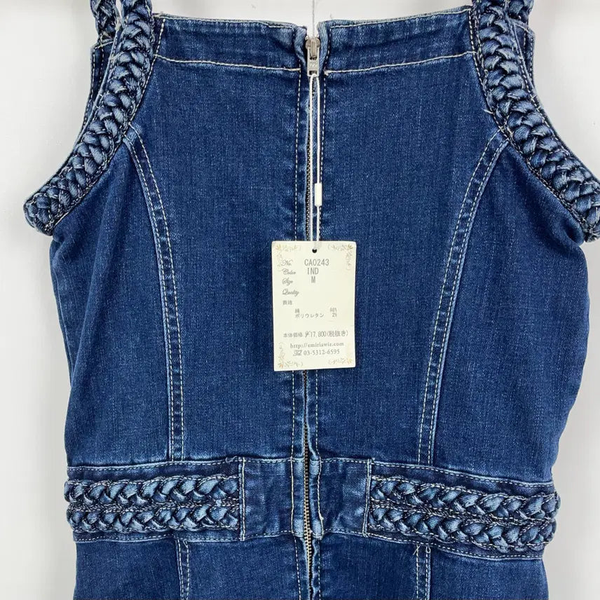 [BUNJANG] EmiriaWiz Braided Denim Mini Dress / 에미리아위즈(EmiriaWiz) 브레이디드 데님 미니 원피스