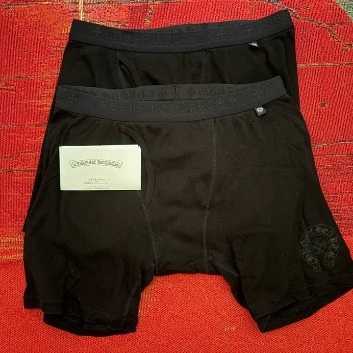 [BUNJANG] Chrome Hearts Boxer Briefs (Black, L, Bundle Set) / 크롬하츠 복서 브리프 롱 블랙 L(2매 일괄)