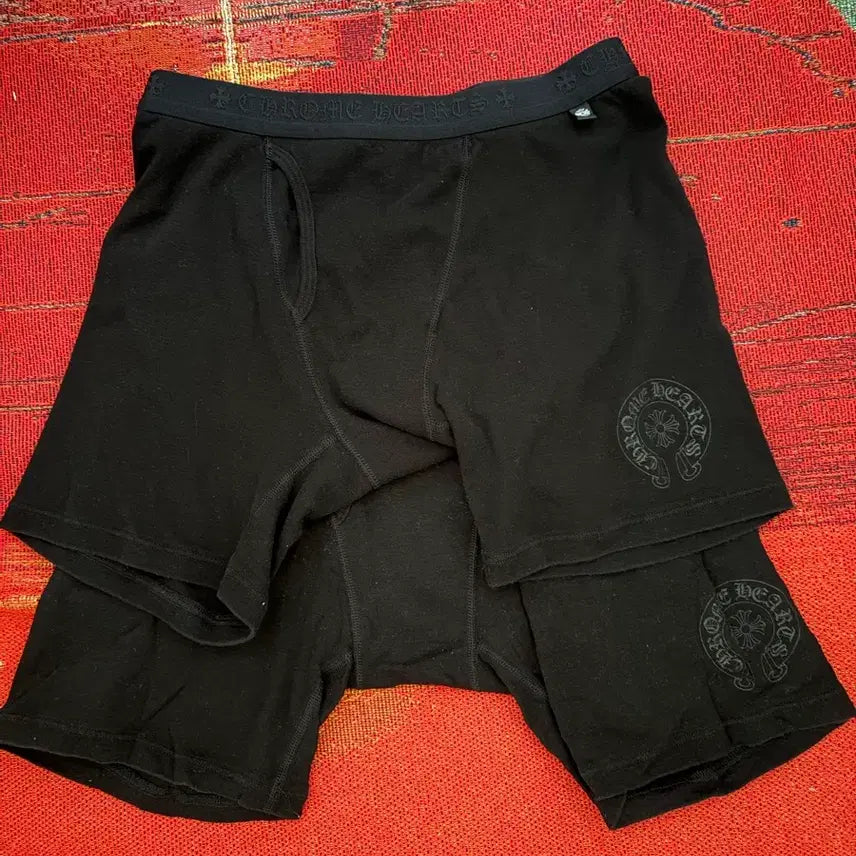 [BUNJANG] Chrome Hearts Boxer Briefs (Black, L, Bundle Set) / 크롬하츠 복서 브리프 롱 블랙 L(2매 일괄)