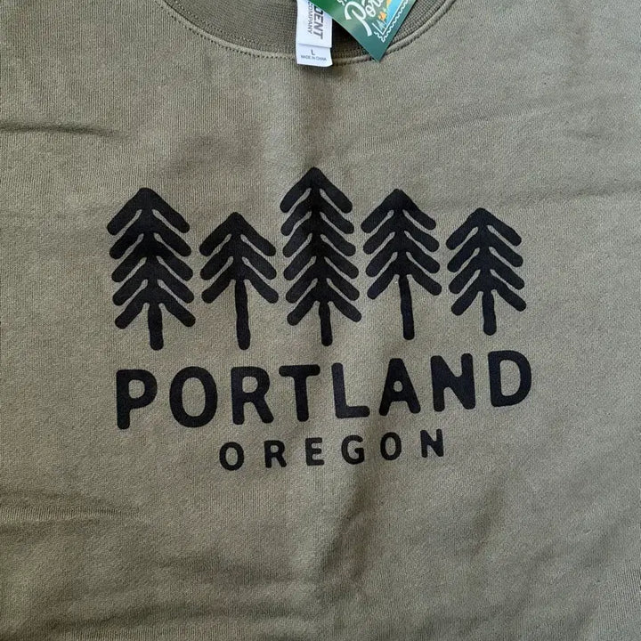 [BUNJANG] Portland Oregon Fleece Sweatshirt L / 포틀랜드 오레곤 기모 맨투맨 L