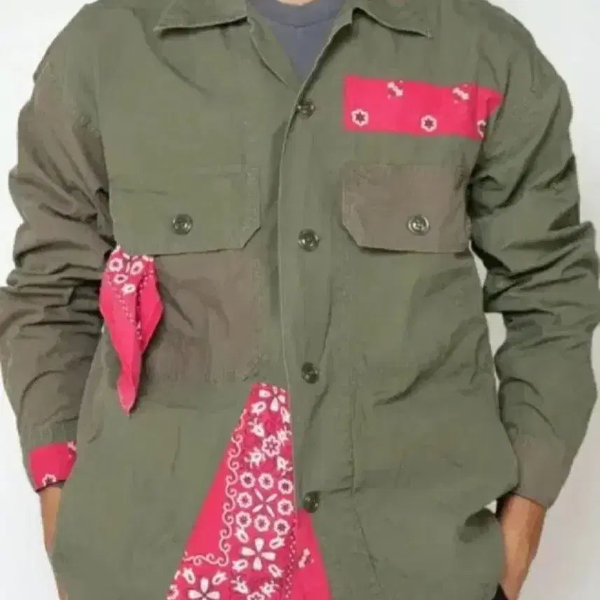 [SOLD OUT] CAL O LINE 반다나 유틸리티 셔츠자켓 m사이즈 칼오라인 캘오라인