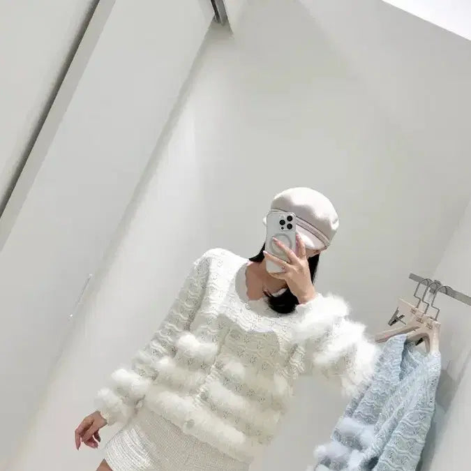 [BUNJANG] Real Fox Sequin Pearl Knit Cardigan / 7.6-> 4.9 리얼폭스 스팽클 펄 니트가디건 수입의류
