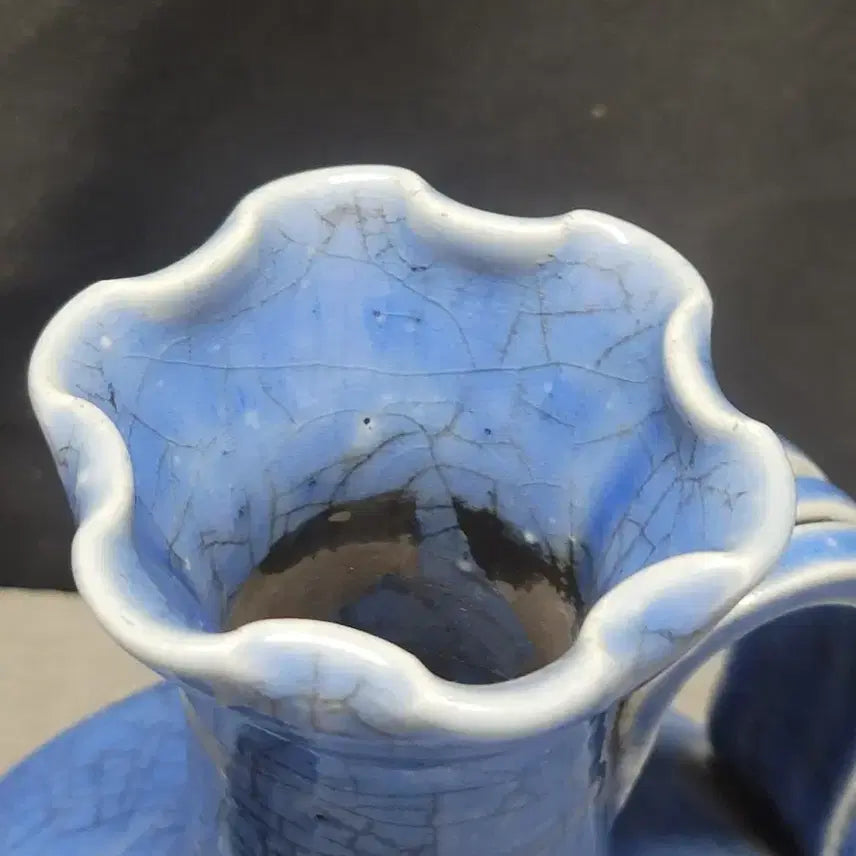 [BUNJANG] Celadon Porcelain Chicken-Shaped Water Dropper / 청화 빙열 계형 주자 도자기