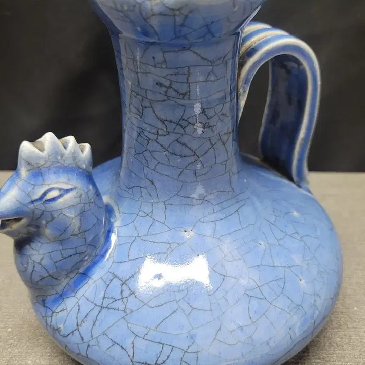 [BUNJANG] Celadon Porcelain Chicken-Shaped Water Dropper / 청화 빙열 계형 주자 도자기