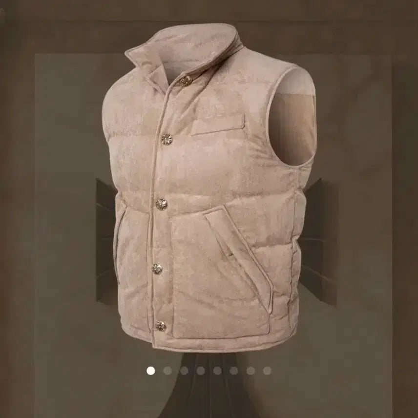 [BUNJANG] Lapinato Suede Vest Padded Jacket (Size 48) / 라피나토 스웨이드 조끼 패딩 48사이즈