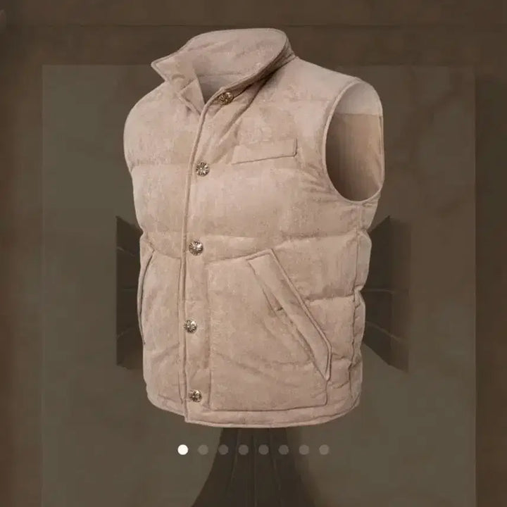 [BUNJANG] Lapinato Suede Vest Padded Jacket (Size 48) / 라피나토 스웨이드 조끼 패딩 48사이즈