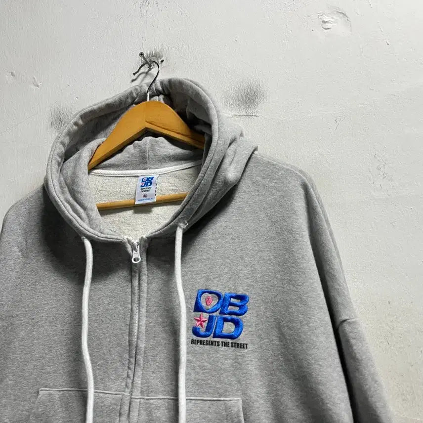 [BUNJANG] Double JD Loose Fit Crop Hoodie Zip-up (Authentic) / 55-66 더블제이디 루즈핏 크롭 후드집업 정품